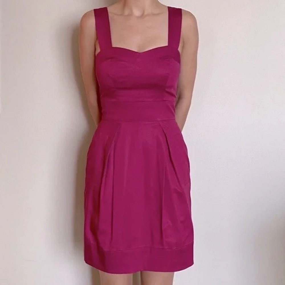 French Connection Dress in Raspberry - Picture 2 of 3